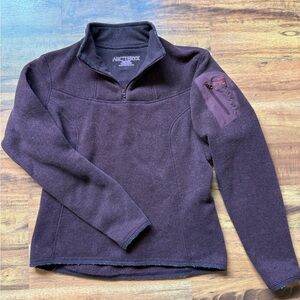 Arc'teryx Women's Maroon Half-Zip Fleece Pullover